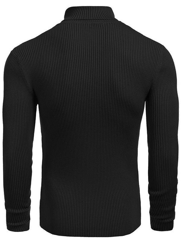 Herren Rollkragenpullover aus feinem Rippstrick Aliams