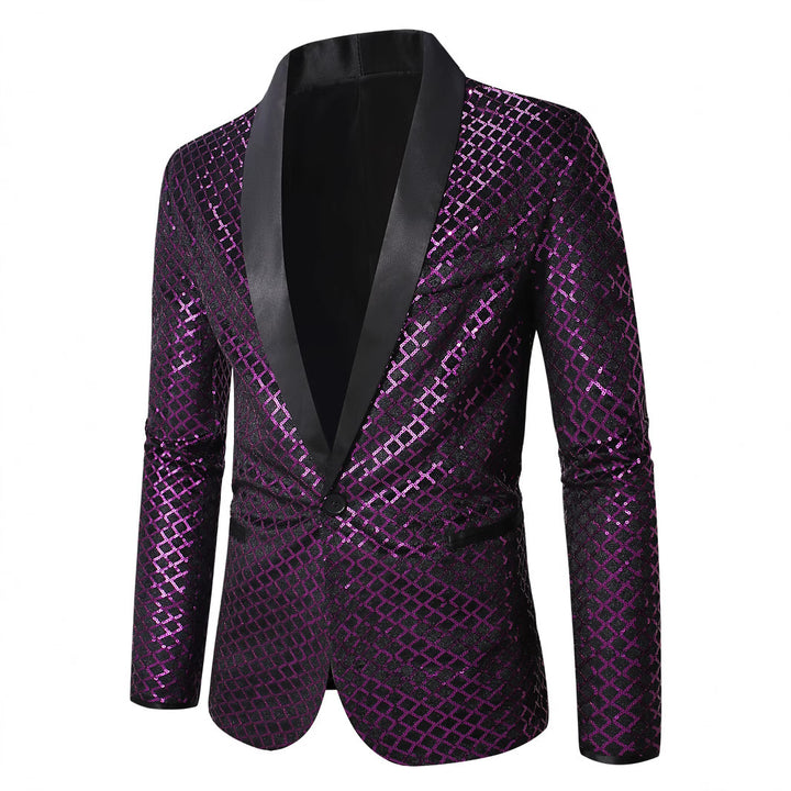 Herren schimmernder Pailletten Blazer mit modernem Design Aliams