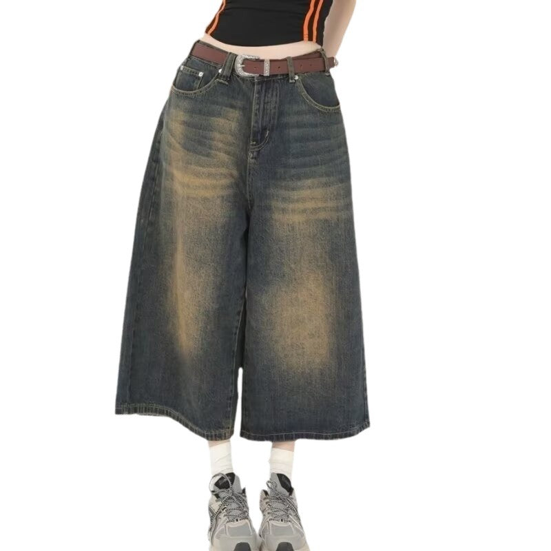 Herren Weite Jeansshorts im lässigen Stil mit hochwertiger Denim-Qualität Aliams