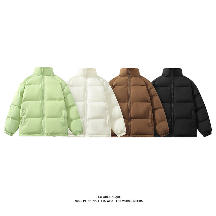 Herren warm gefütterte Winterjacke mit hohem Kragen und praktischem Reißverschluss Aliams