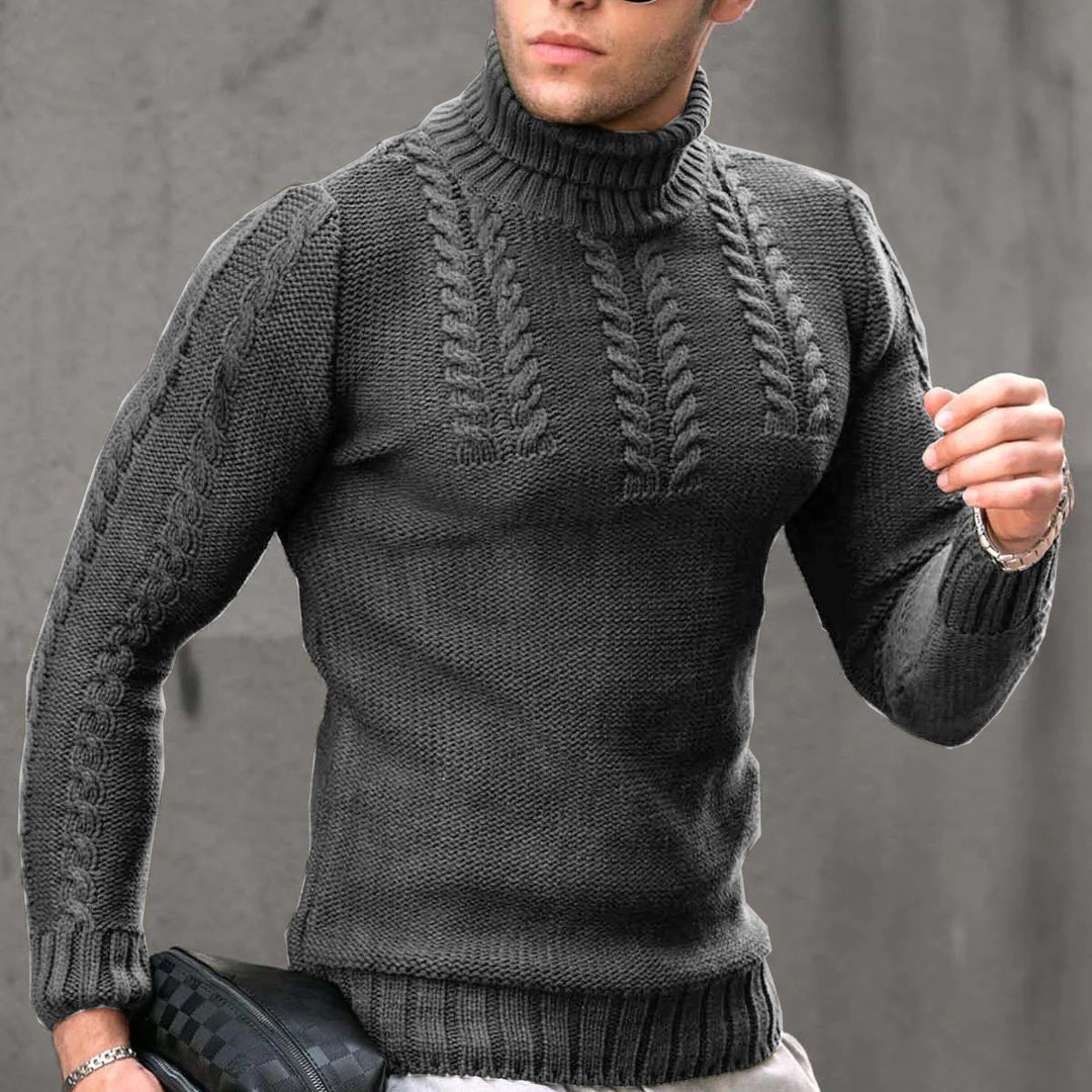 Herren Strickpullover mit hochstehendem Kragen Aliams