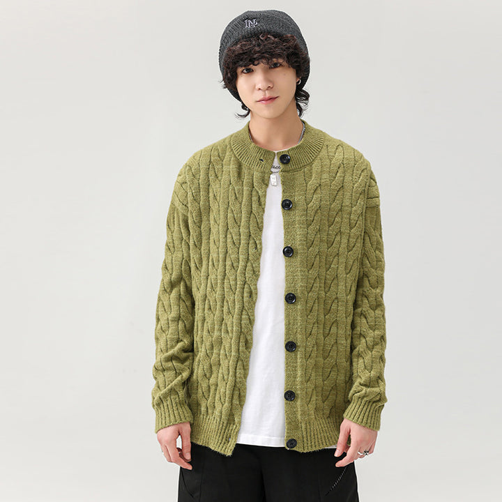 Herren Grobstrick-Cardigan mit praktischen Knöpfen Aliams