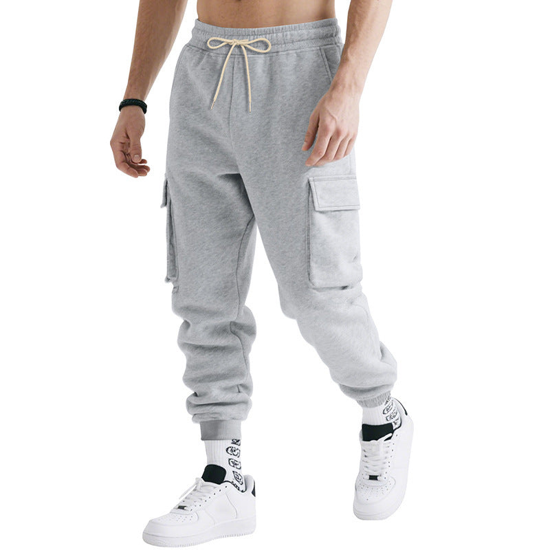 Herren Cargo-Jogginghose mit seitlichen Taschen und elastischem Bund Aliams