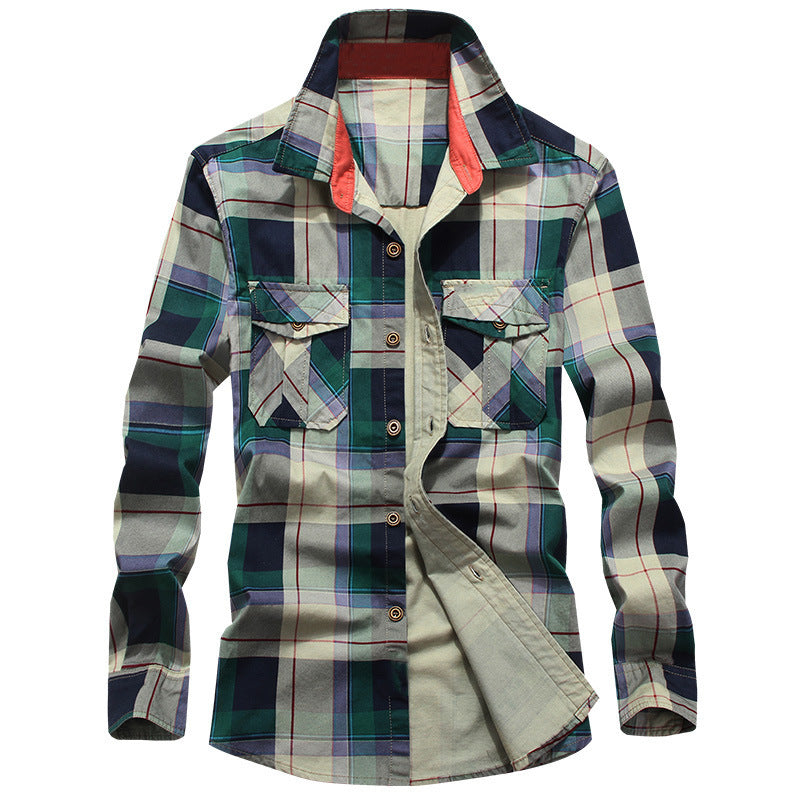 Herren kariertes Flanellhemd Aliams