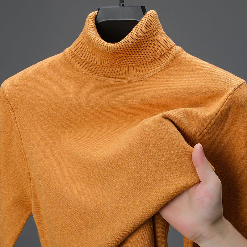 Herren eleganter Rollkragenpullover aus hochwertiger Baumwolle Aliams