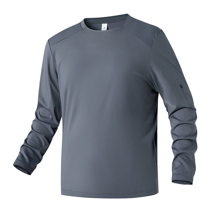 Herren Funktionsshirt mit langem Arm und praktischer Tasche Aliams