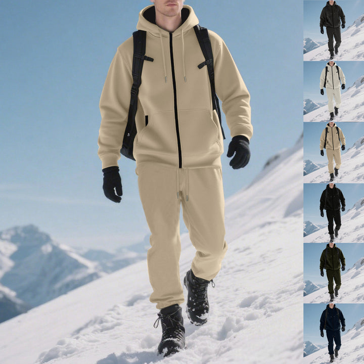 Herren Funktions-Jogginganzug mit warmem Futter und praktischen Taschen Aliams