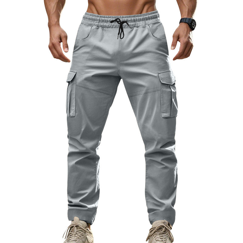 Herren Cargo-Hose mit funktionalen Seitentaschen und elastischem Bund Aliams