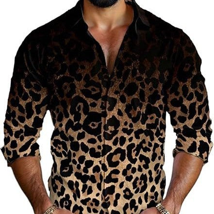 Herren Hemd mit extravagantem Leopardenmuster Aliams