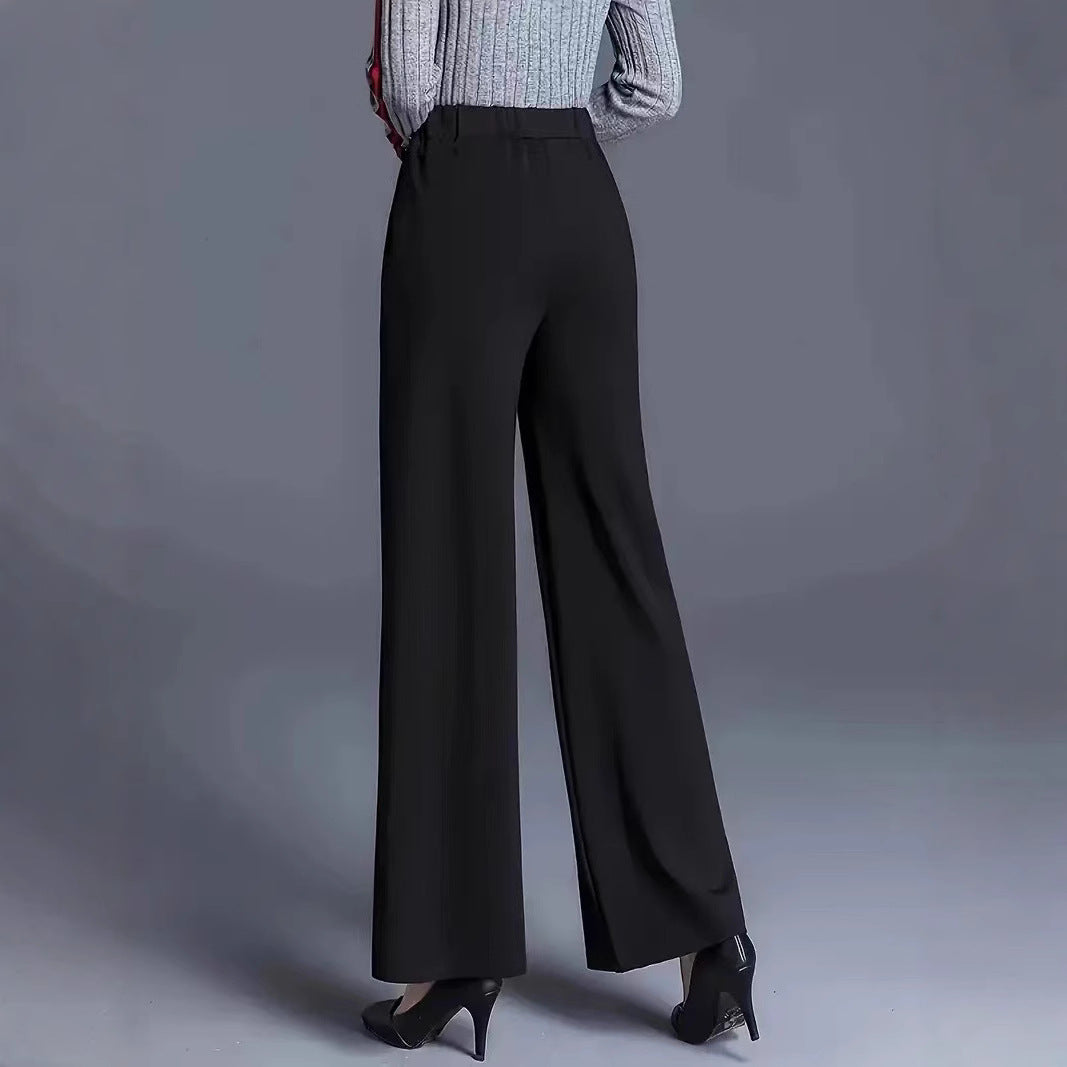 Damen Elegante und lässige weit geschnittene Hose Aliams