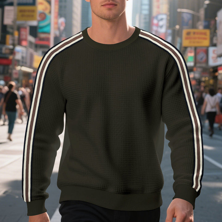Herren Komfortables Sweatshirt mit strukturiertem Design und modischen Streifendetails Aliams