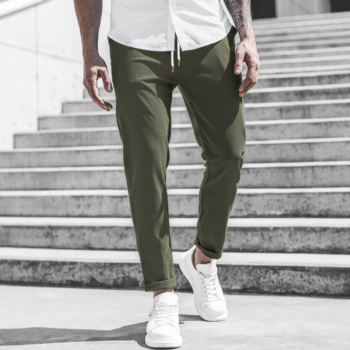 Herren Sportliche Chino-Hose mit flexiblem Bund und modernen Details Aliams