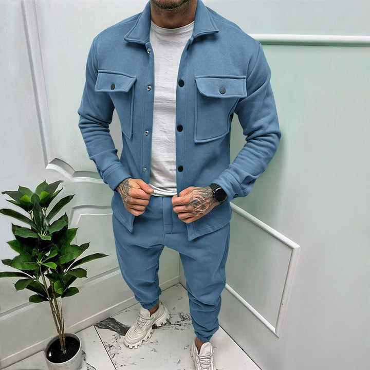 Herren Utility-Jacke mit Taschen und elastischer Hose Aliams