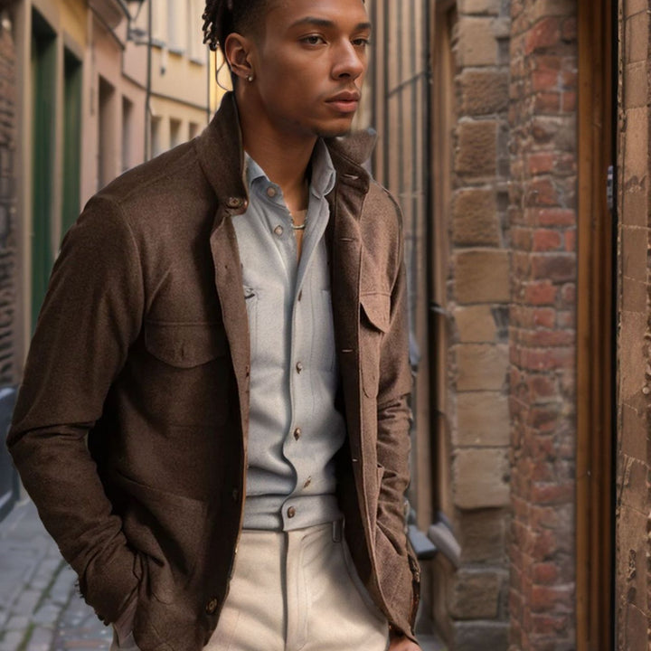 Herren Funktionsjacke mit hochschließendem Kragen und praktischen Taschen Aliams