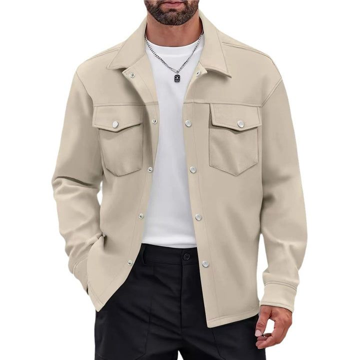 Herren vielseitige Freizeitjacke mit modernen Taschen und Knopfdetails Aliams