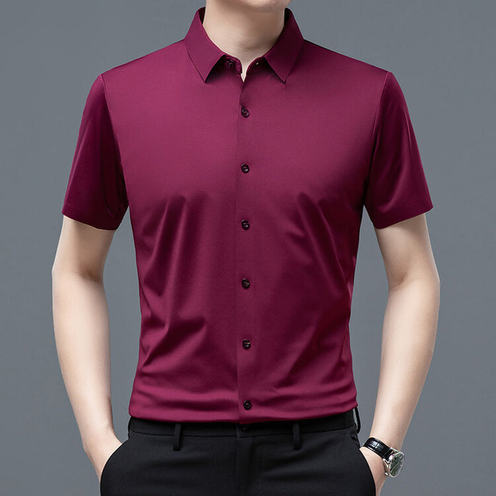 Herren elegantes Kurzarmhemd mit modernen Stofftechnologien Aliams