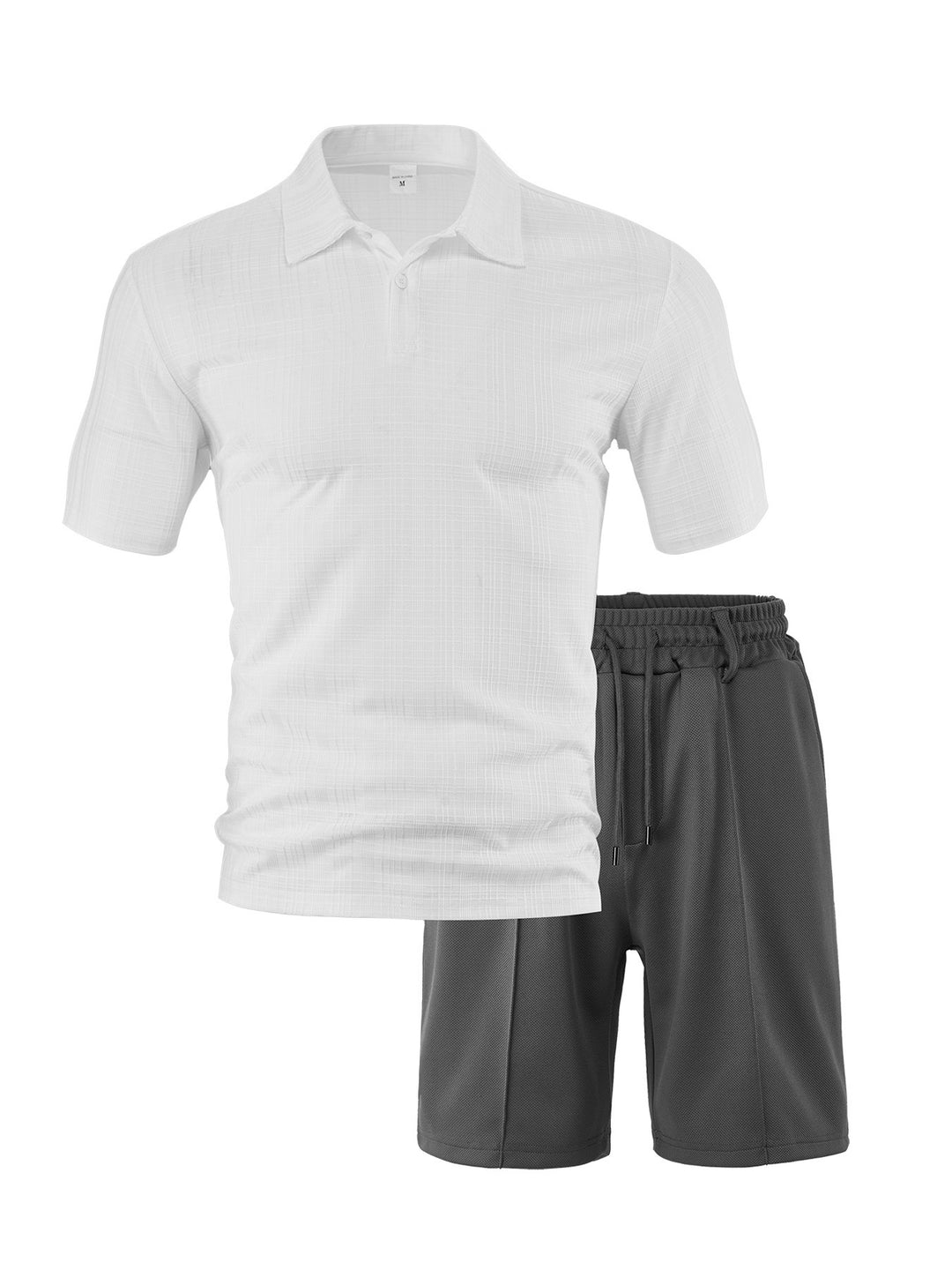 Herren Sportliches Polo- und Shorts-Set mit atmungsaktivem Material und elastischem Bund Aliams