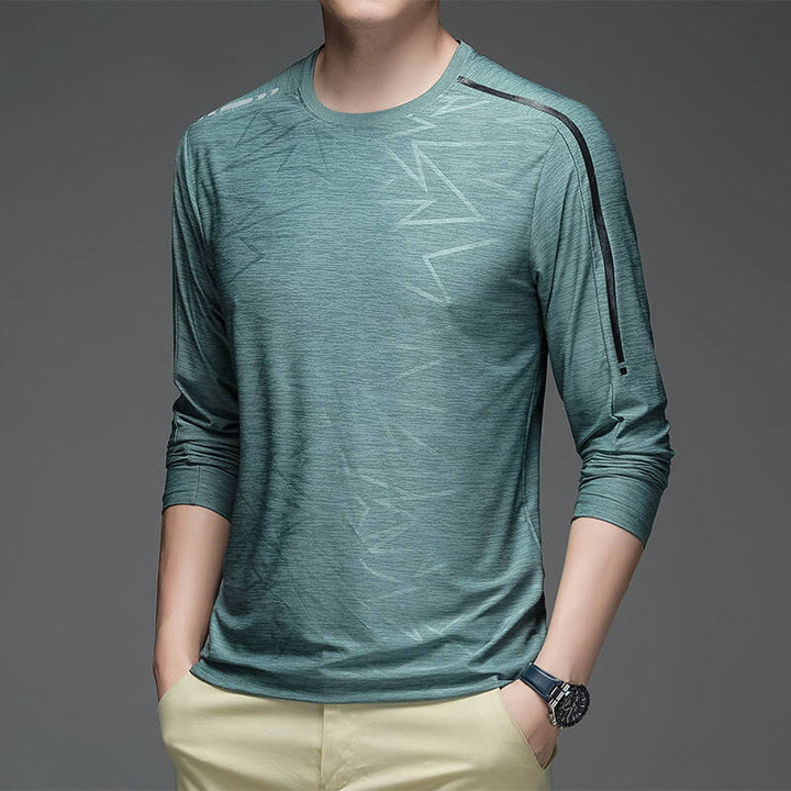 Herren Sportliches Langarm-Shirt mit innovativem Muster Aliams