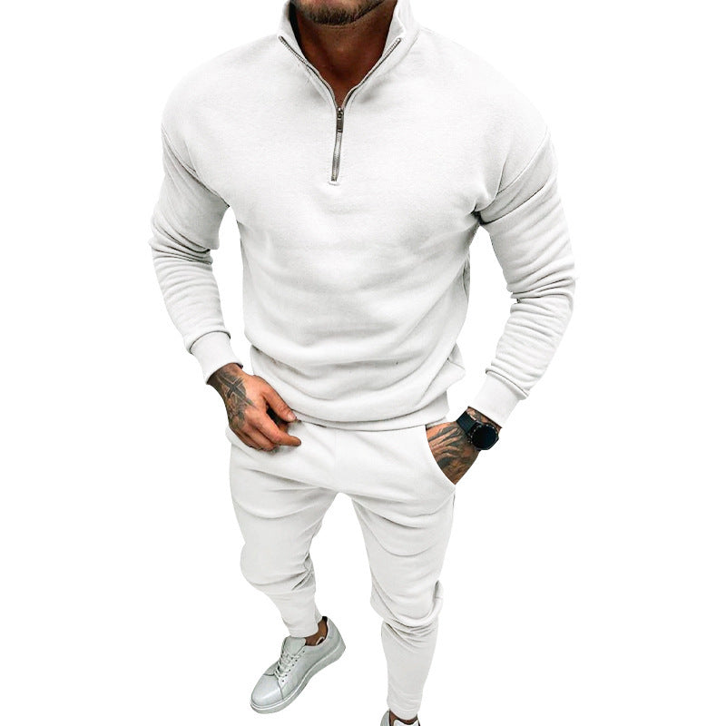 Herren Sportlicher Sweater mit Halbzip und elastischen Jogginghosen Aliams