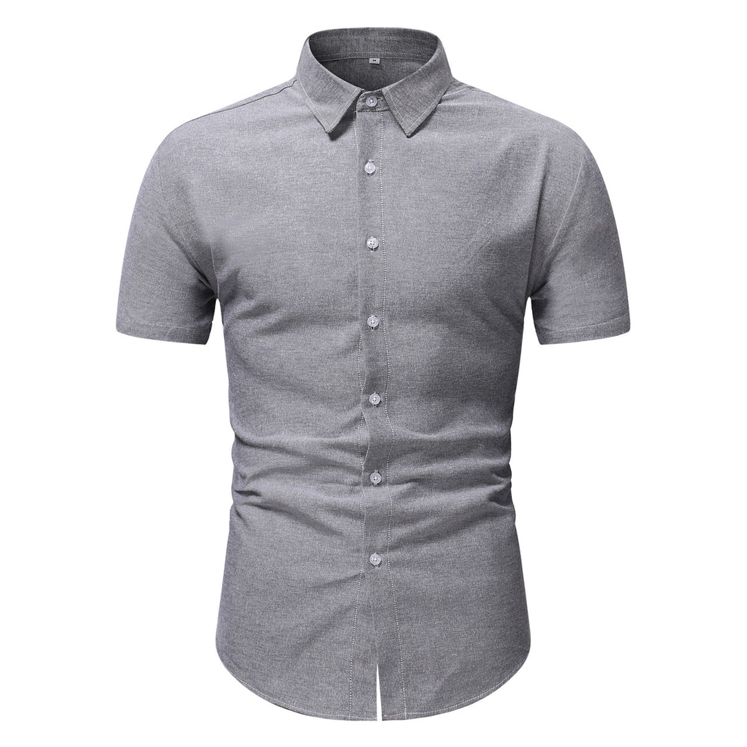 Herren Kurzarm-Hemd mit feiner Struktur und modischem Schnitt Aliams