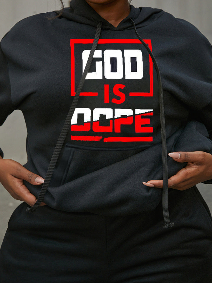 Herren sportliches Hoodie- und Jogginghose-Set mit inspirierendem Schriftzug Aliams