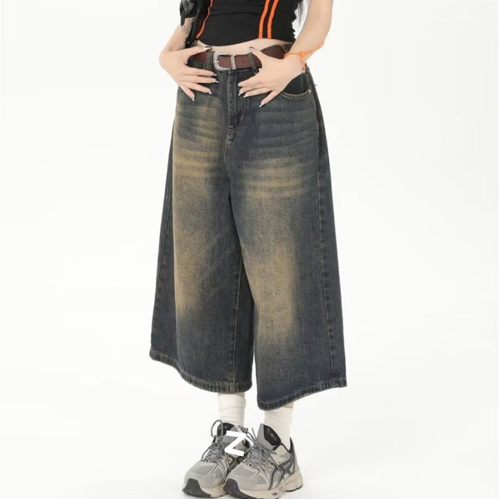 Herren Weite Jeansshorts im lässigen Stil mit hochwertiger Denim-Qualität Aliams