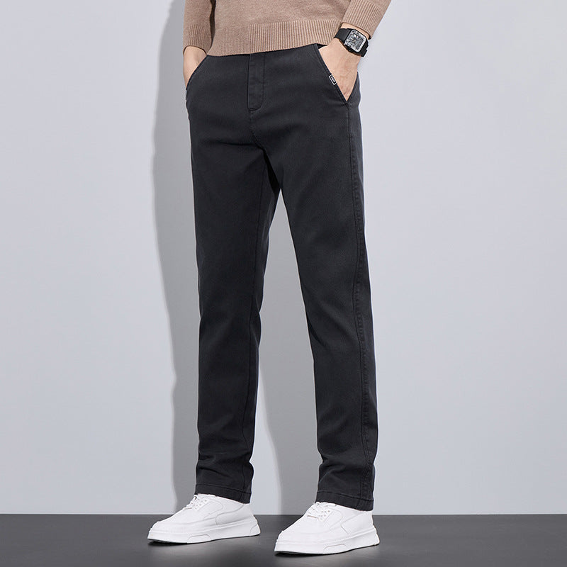 Herren elegante Chino-Pants mit slim-fit Schnitt und vielseitigen Taschen Aliams