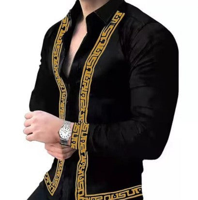Herren elegante Stickereihemd Aliams
