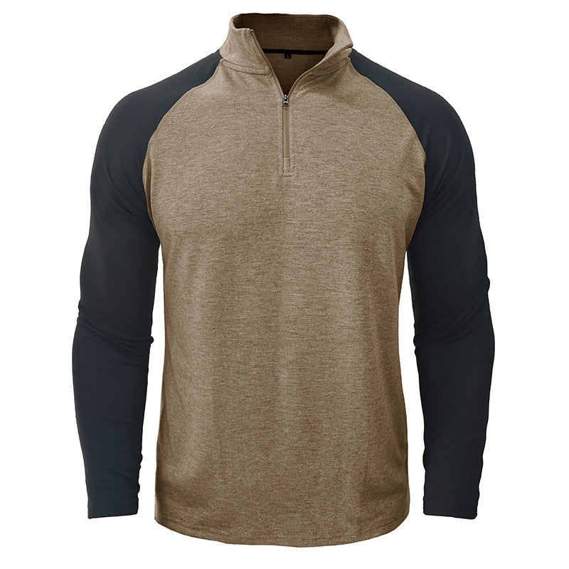 Herren Sportlicher Stehkragenpullover Aliams