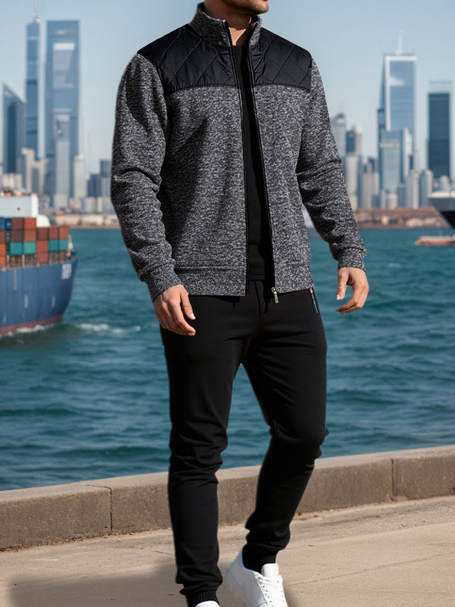 Herren Sportliche Jacke mit Querrippen-Muster und leicht gepolstertem Schulterbereich Aliams