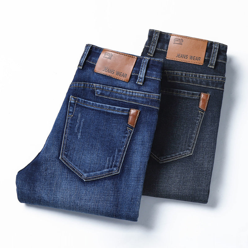 Herren schmal geschnittene Jeans mit angenehmem Stretch-Anteil und modernen Details Aliams