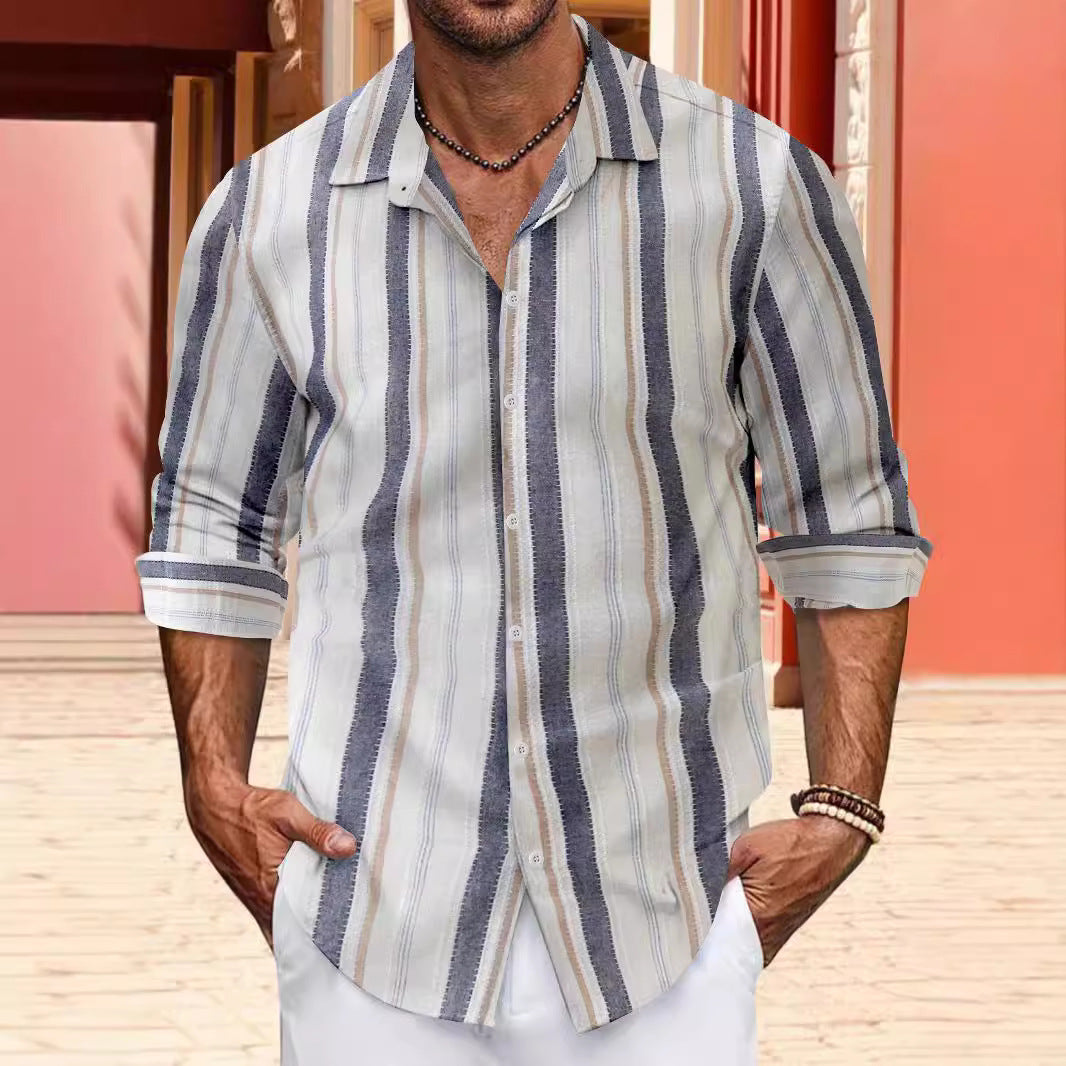 Herren Freizeithemd mit feinen Streifen Aliams