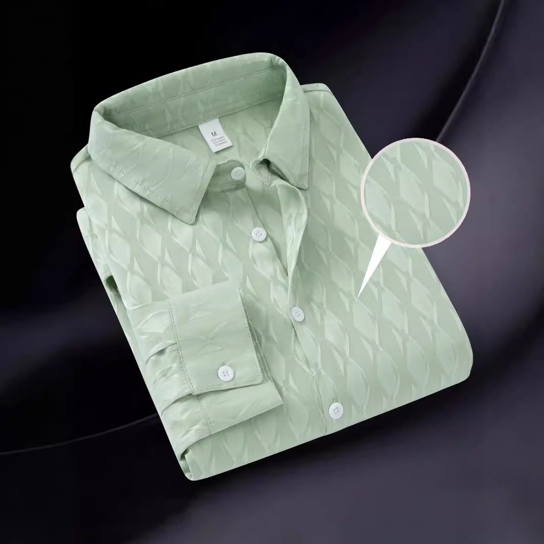 Herren elegantes Hemd mit strukturiertem Muster und hochwertiger Verarbeitung Aliams