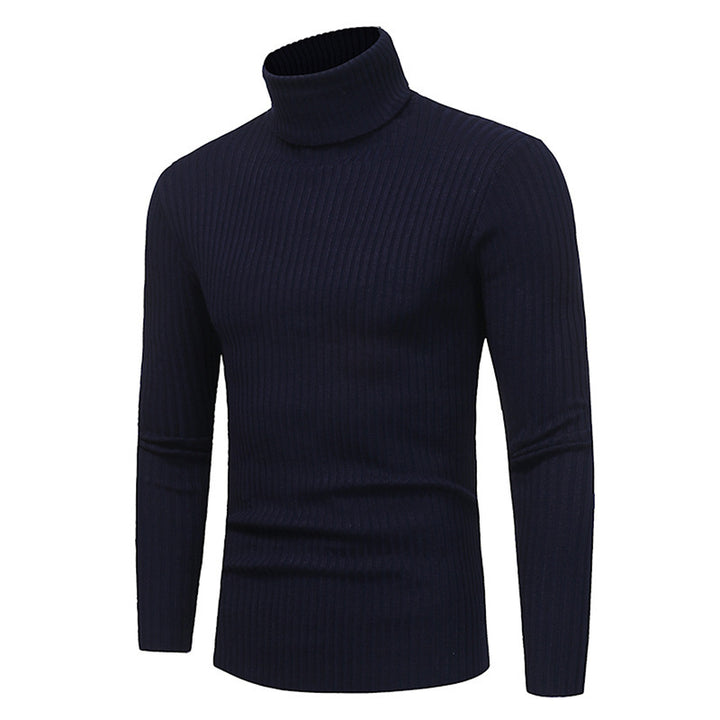 Herren Hochwertiger Rippenrollkragenpullover Aliams