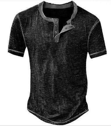 Herren Kurzarm-Hemd mit innovativem Strukturdesign und modischen Akzenten Aliams