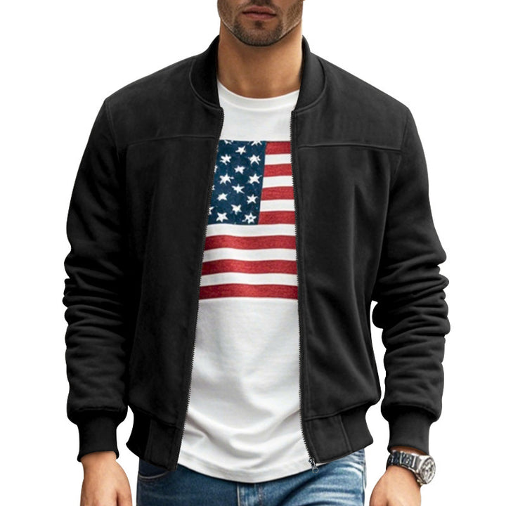 Herren stylische Bomberjacke mit praktischen Taschen und weichem Innenfutter Aliams