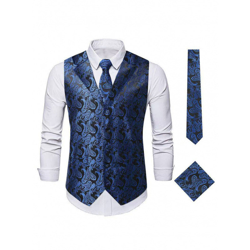 Herren elegante Weste mit Paisley-Muster Aliams