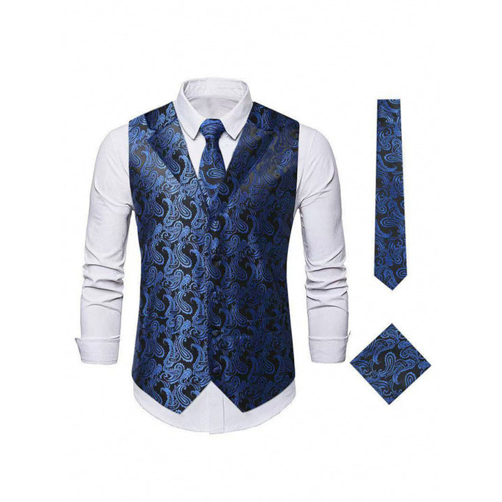 Herren elegante Weste mit Paisley-Muster Aliams