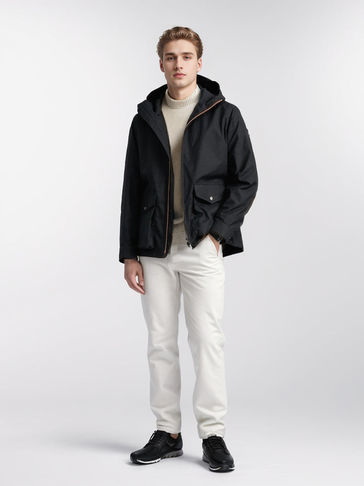 Herren funktionale Übergangsjacke mit abnehmbarer Kapuze Aliams