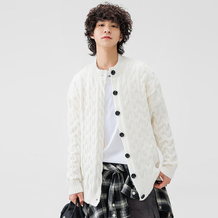 Herren Grobstrick-Cardigan mit praktischen Knöpfen Aliams