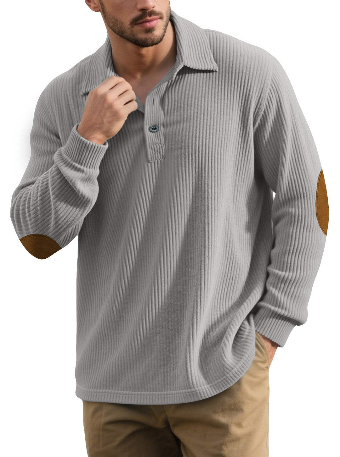 Herren klassischer Button-Down Pullover Aliams