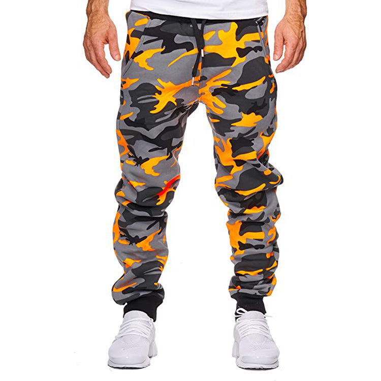 Herren Cargohose mit trendigem Camouflage-Design und elastischem Bund Aliams