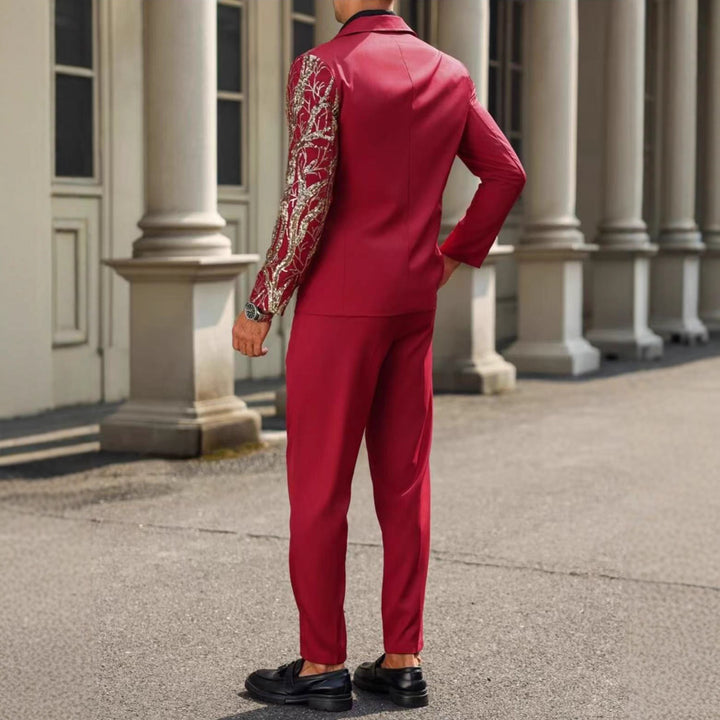 Herren Glamouröser Pailletten-Anzug mit kunstvollen Verzierungen Aliams