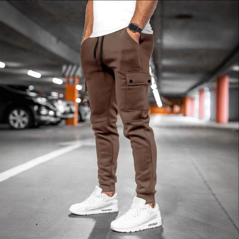 Herren Sportliche Cargo-Joggerhose mit praktischen Seitentaschen Aliams
