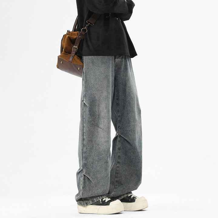 Herren baggy Jeanshose mit lässigem Schnitt und praktischen Taschen Aliams