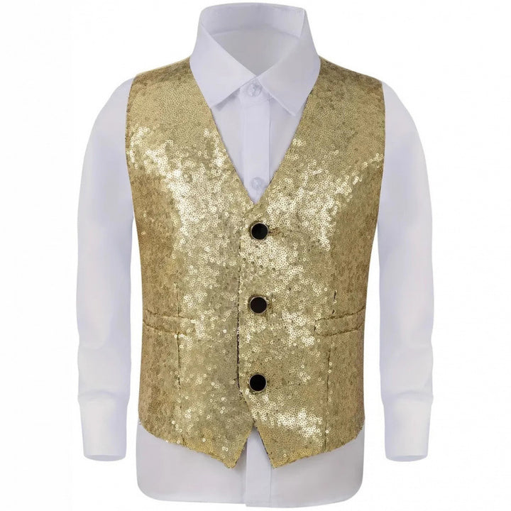 Herren Funkelnde Pailletten-Weste Aliams