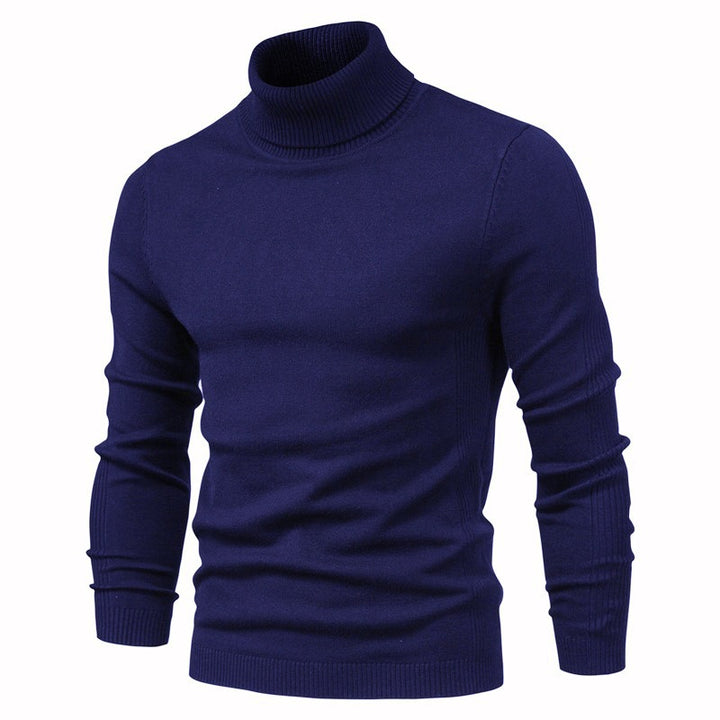 Herren eleganter Rollkragenpullover aus feinem Strick Aliams