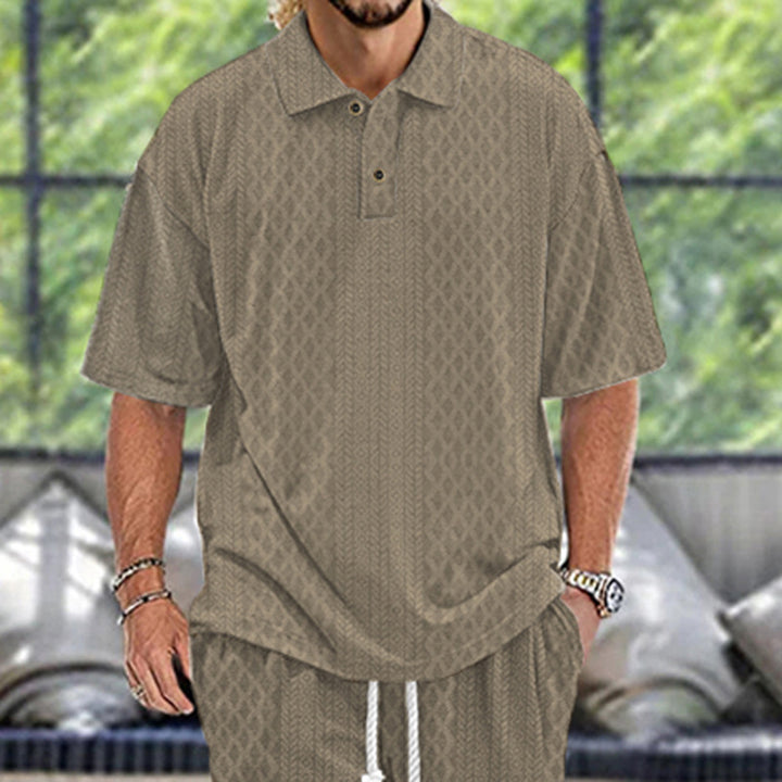 Herren Polohemd mit strukturiertem Design und bequemer Passform Aliams
