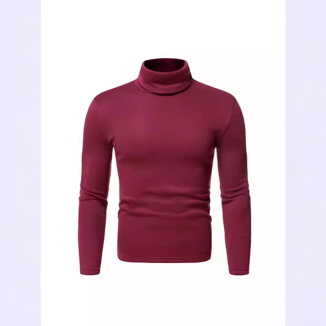 Herren Rollkragenpullover aus weichem Baumwollmix mit körperbetontem Schnitt Aliams