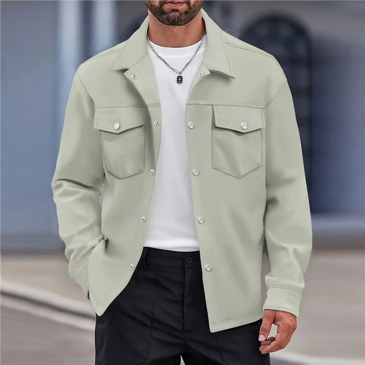 Herren vielseitige Freizeitjacke mit modernen Taschen und Knopfdetails Aliams